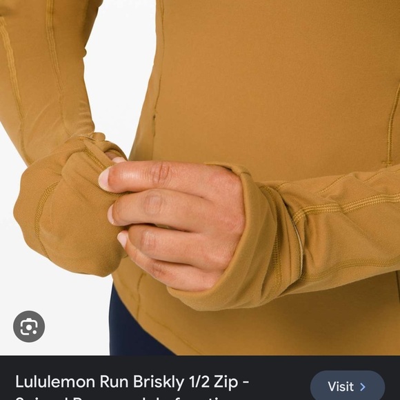 Lululemon Run Briskly Half Zip jacket, Spiced Bronze, Size 8 - Picture 5 of 9
